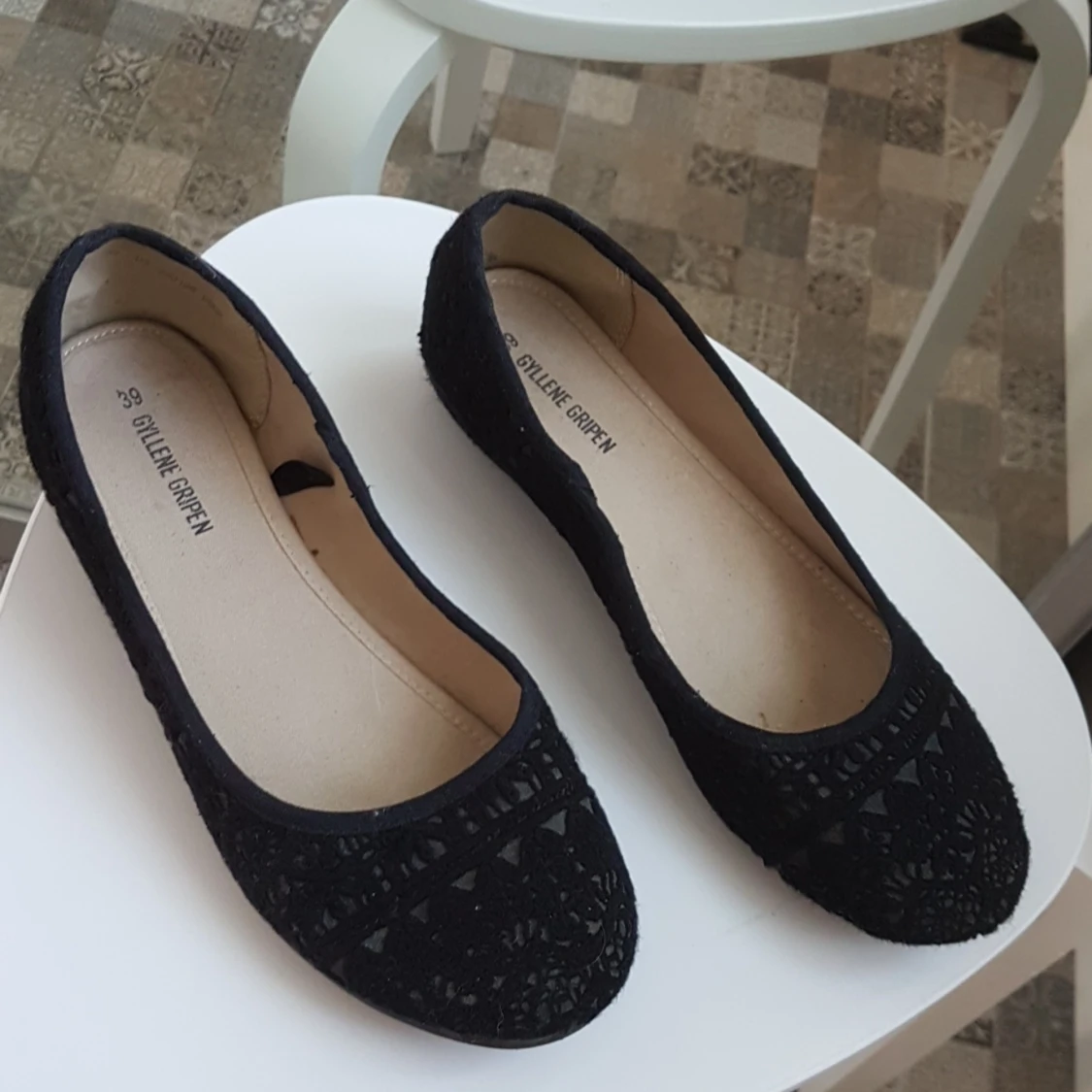 Svarta sommarskor med spets stl 39 - 90