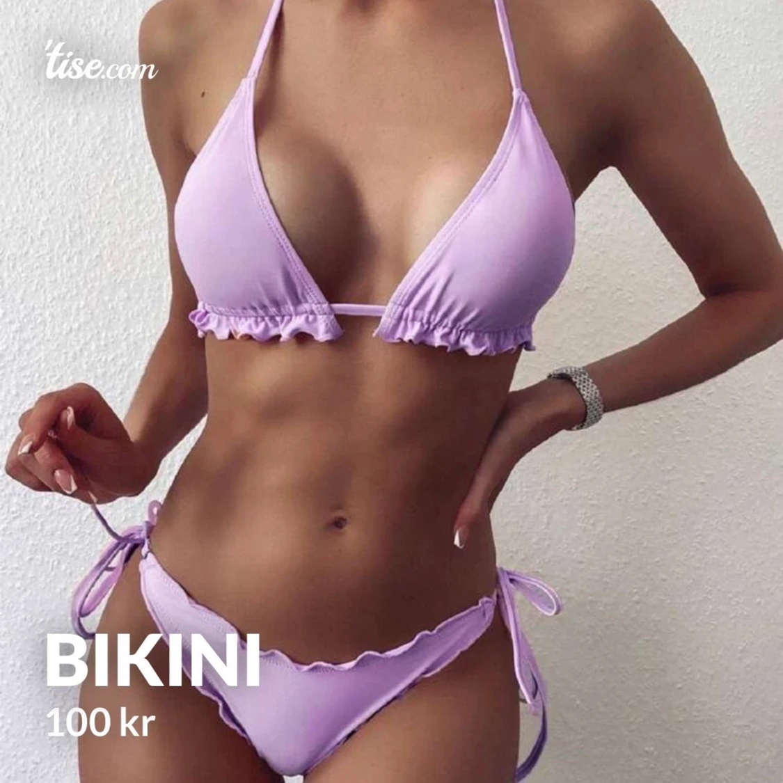 Fin lila bikini oanvänd