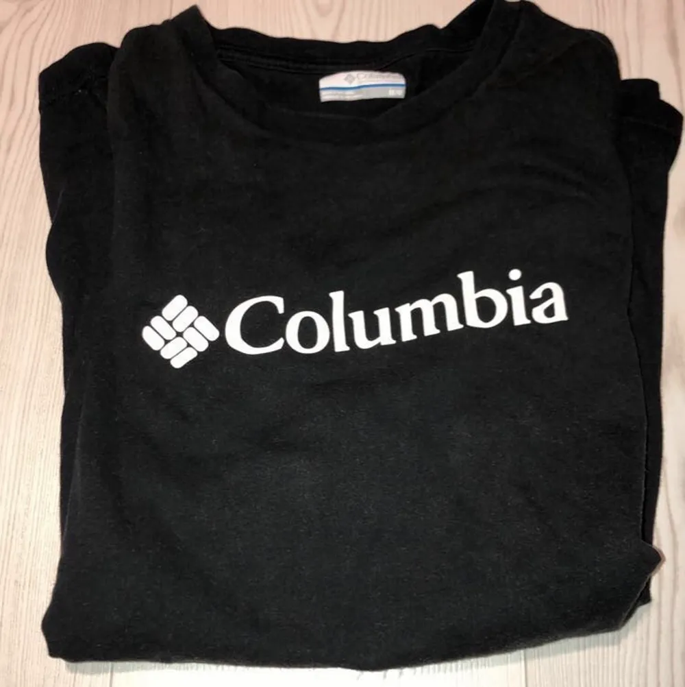 Säljer en svart Columbia T-shirt i storlek M då jag växt ur den inga skador eller fläckar på tröjan och i bra skick. cond 7/10. T-shirts.