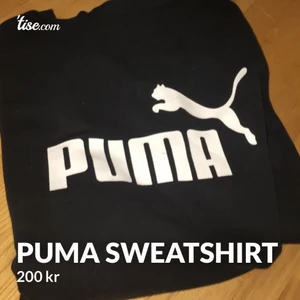 puma sweatshirt  - jätteskön sweatshirt från puma, inga slitningar på trycket och i nyskick. Säljer då den inte kommer till användning. Storlek M men passar xs å s med.