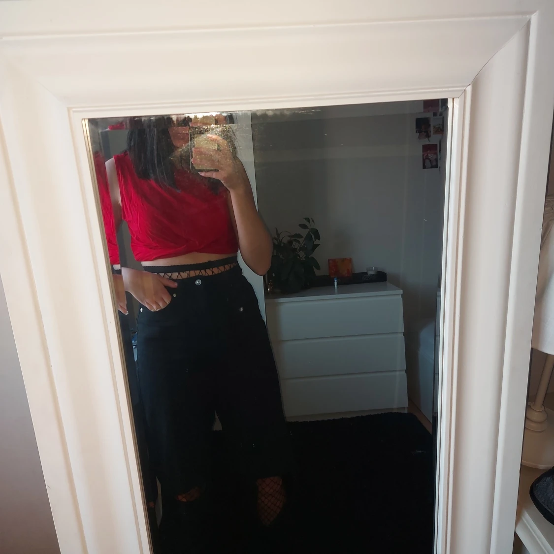Röd crop top - 91