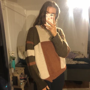 Vintage mjuk stickadtröja  - Vintage brun stickadtröja✨