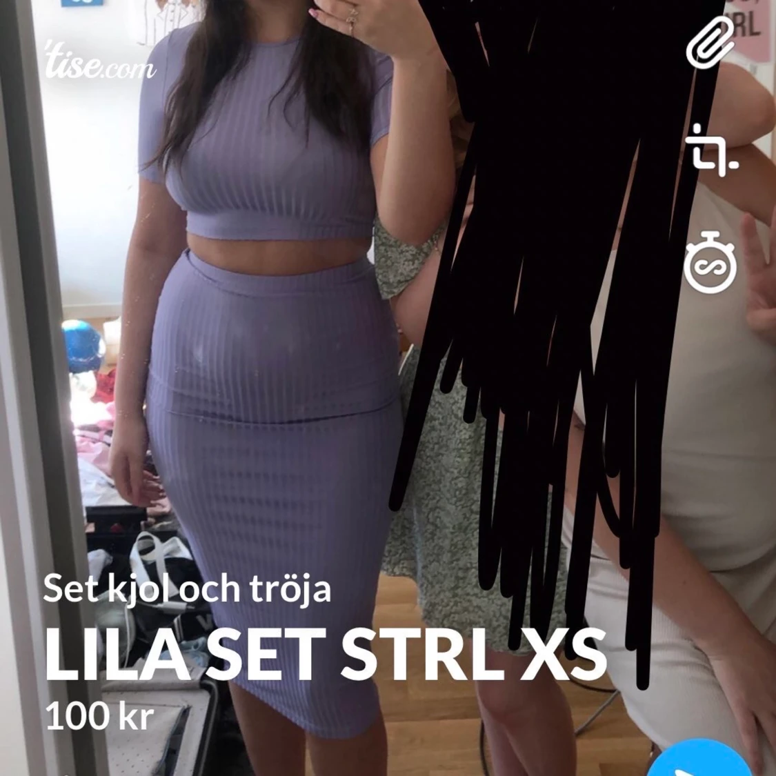 Superfint lila set i storlek Xs