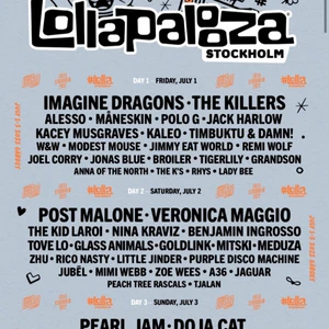 3 dagars pass till lollapaloza  - Säljer mitt 3 dagars pass till lollapaloza kvitto finns