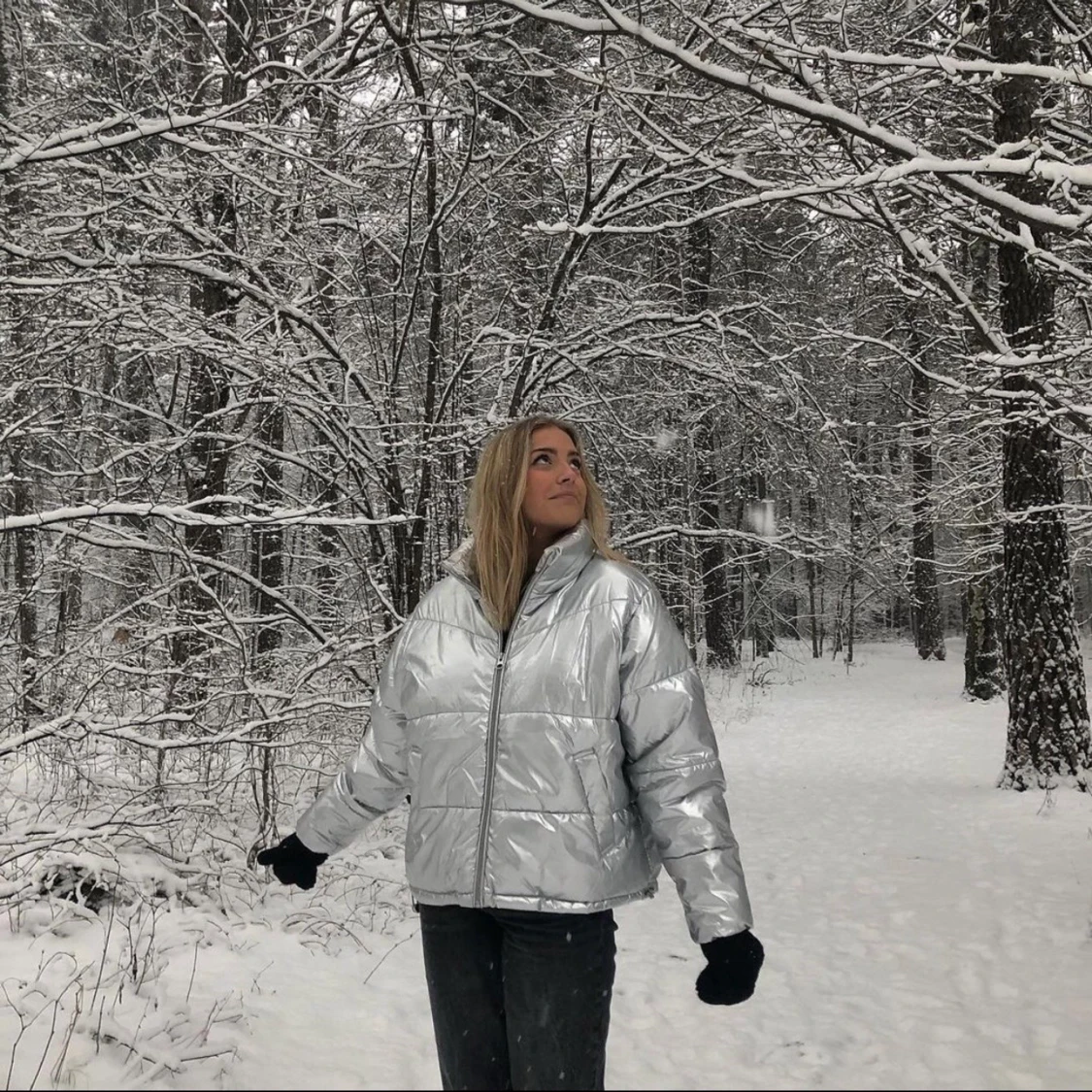 Silvrig jacka 🚀🚀 - 90