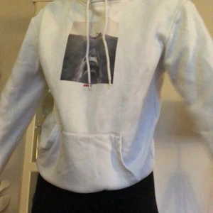 Hoodie med tryck på ryggen - Fin hoodie med tryck på ryggen!! Slutsåld hos HM. Herr storlek XS sitter oversized på mig som är S i vanliga fall. Priset är inkl. frakt, fynd!!