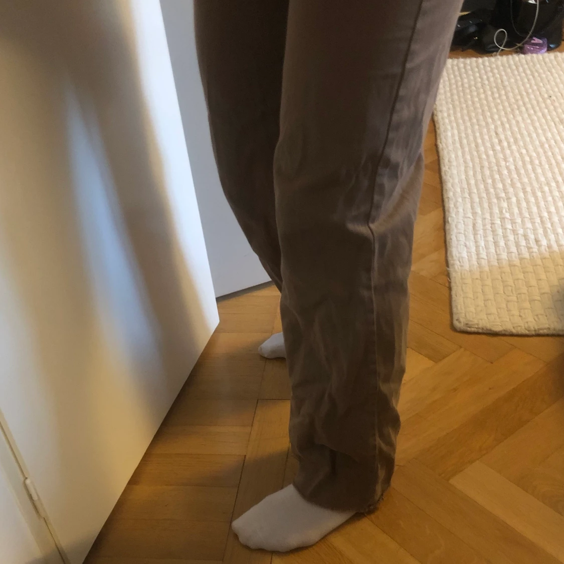 Raka bruna byxor  - 90