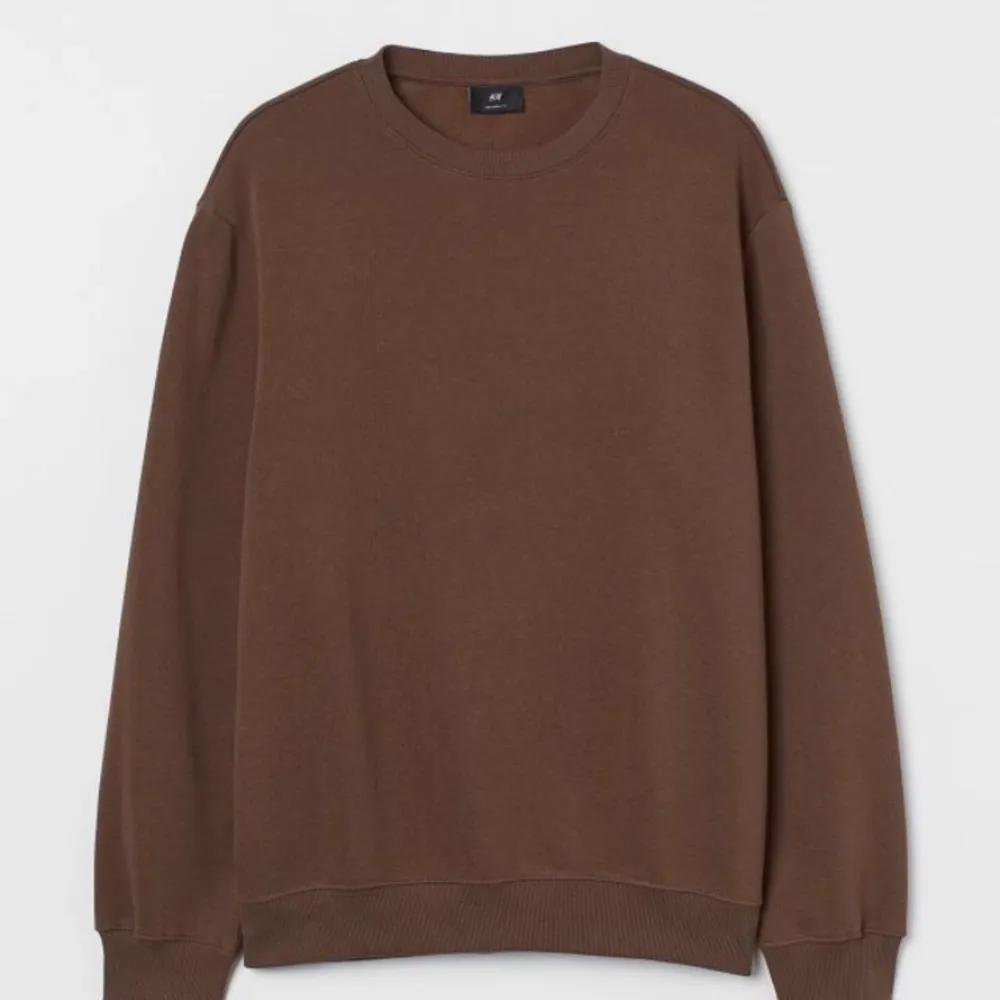 Säljer denna bruna sweatshirt ifrån Hm! Den sitter bra oversized och sjukt snygg nu till vintern 🌸😊. Hoodies.