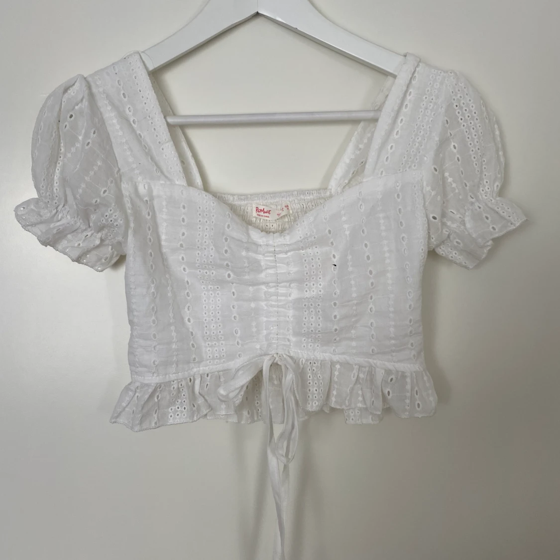 Vit volangtopp  - 90