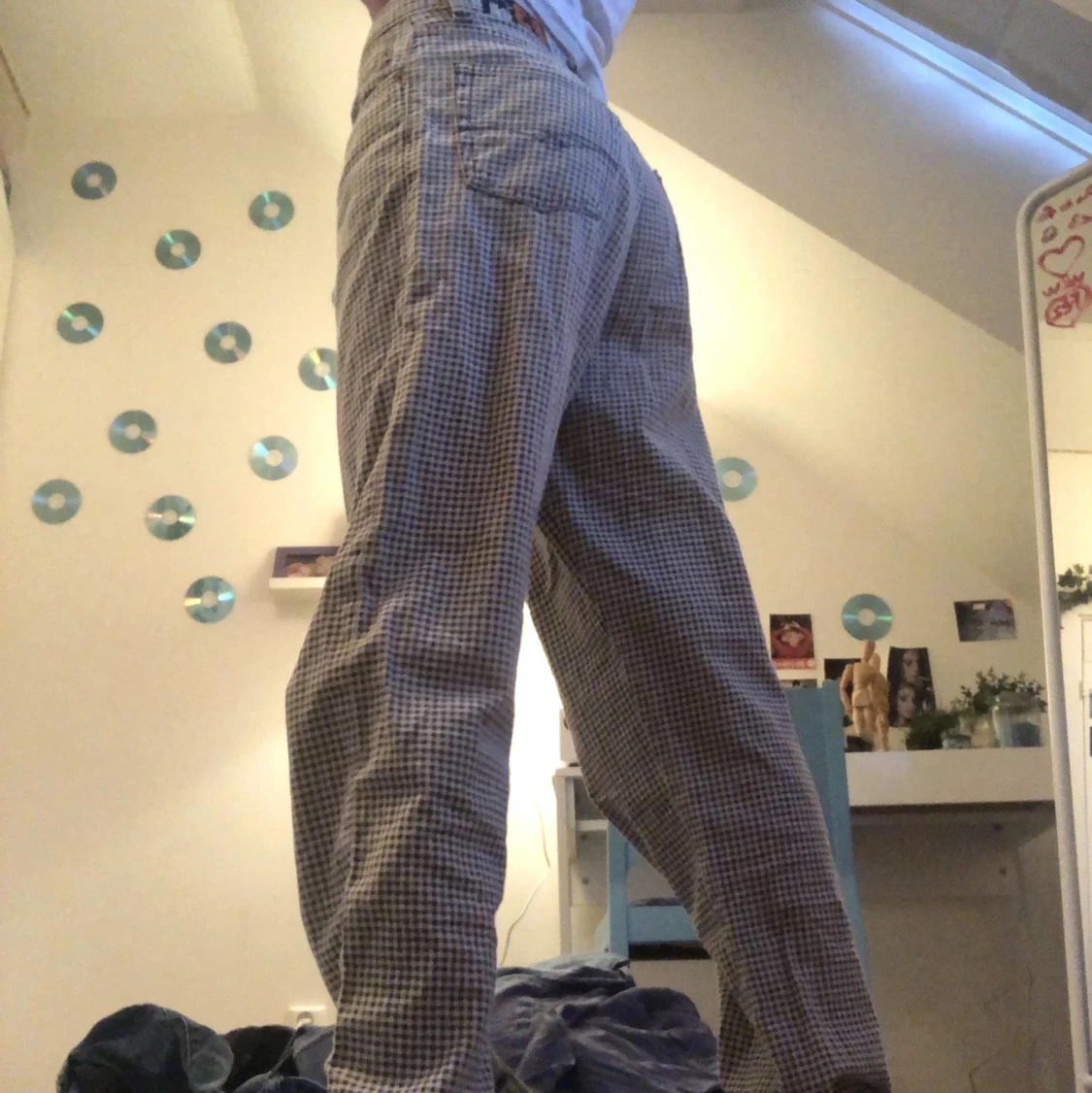 Baggy rutiga jeans - 90