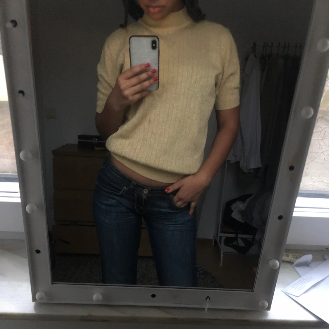 Guldglittrig topp  - 90