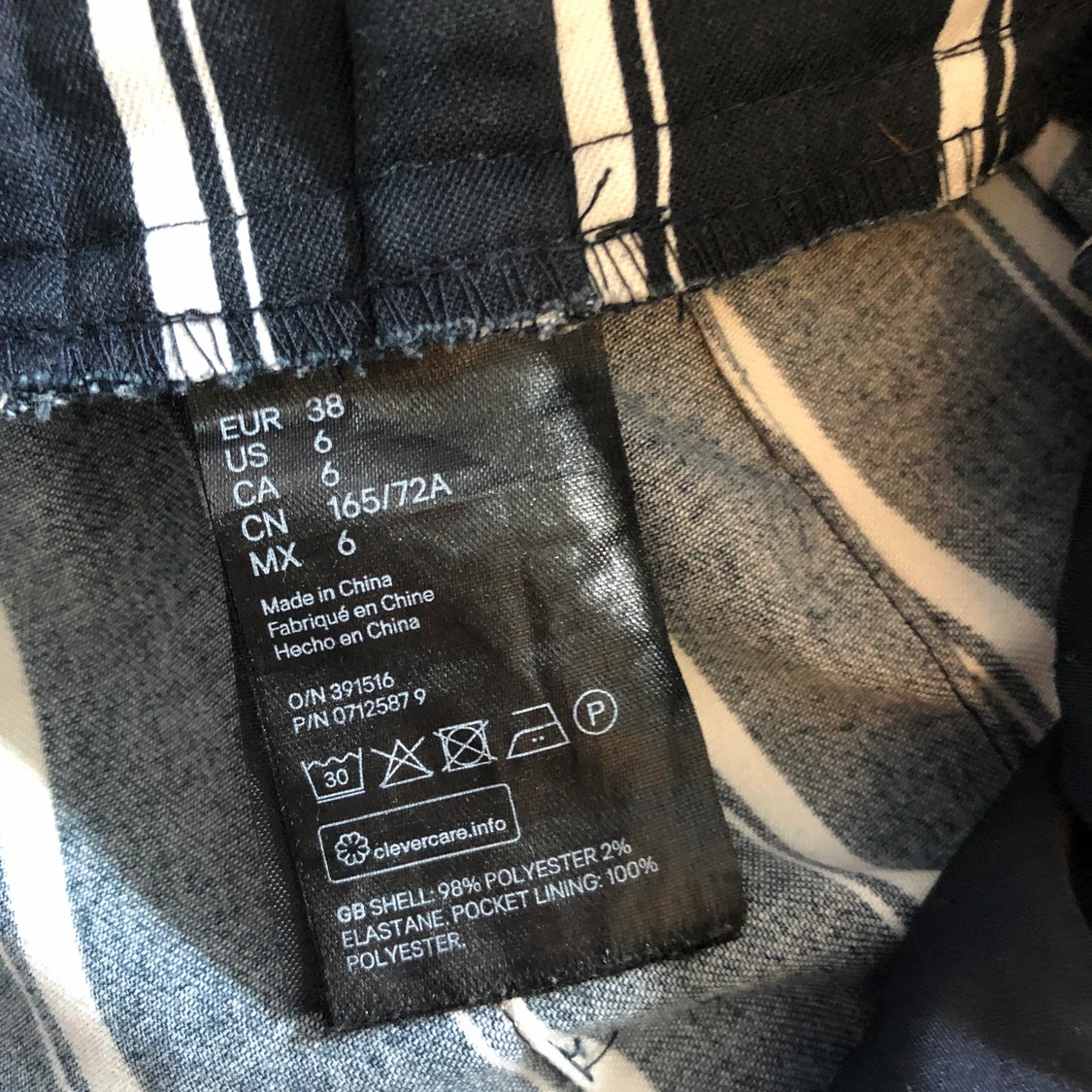 Blå/vita kostymbyxor  - 91