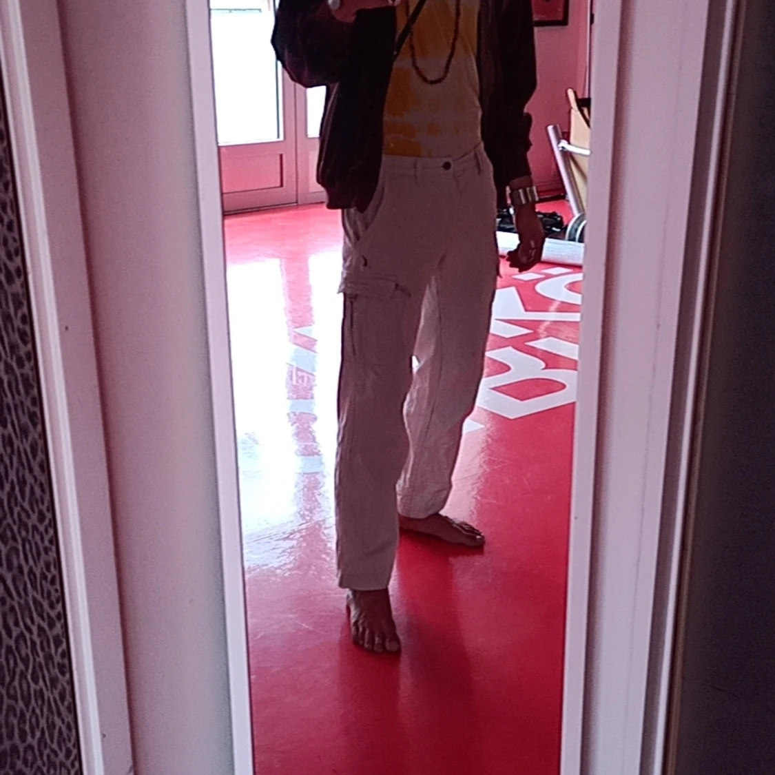 Super fresh white jeans with zippers - 91