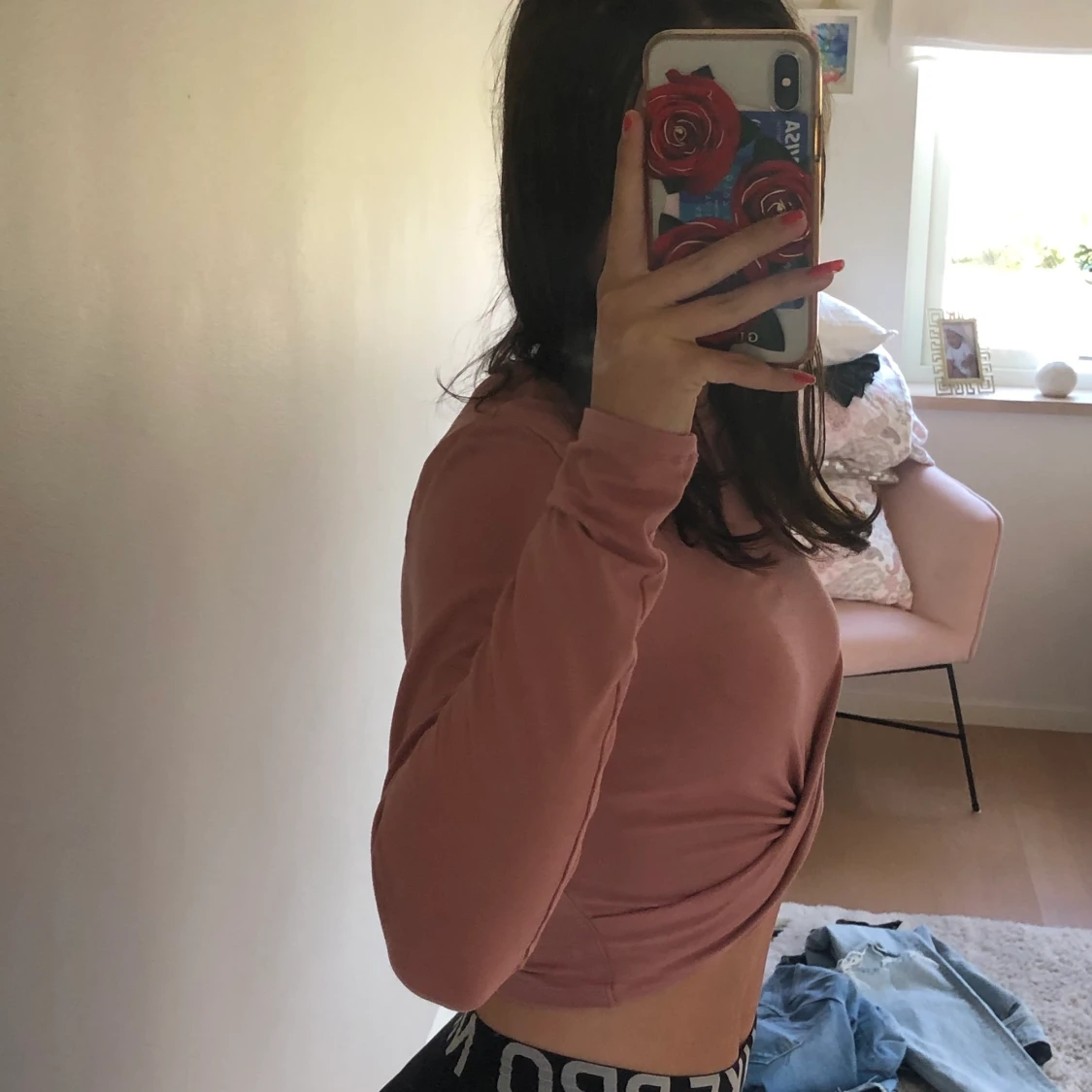 Rosa/lila tröja - 90