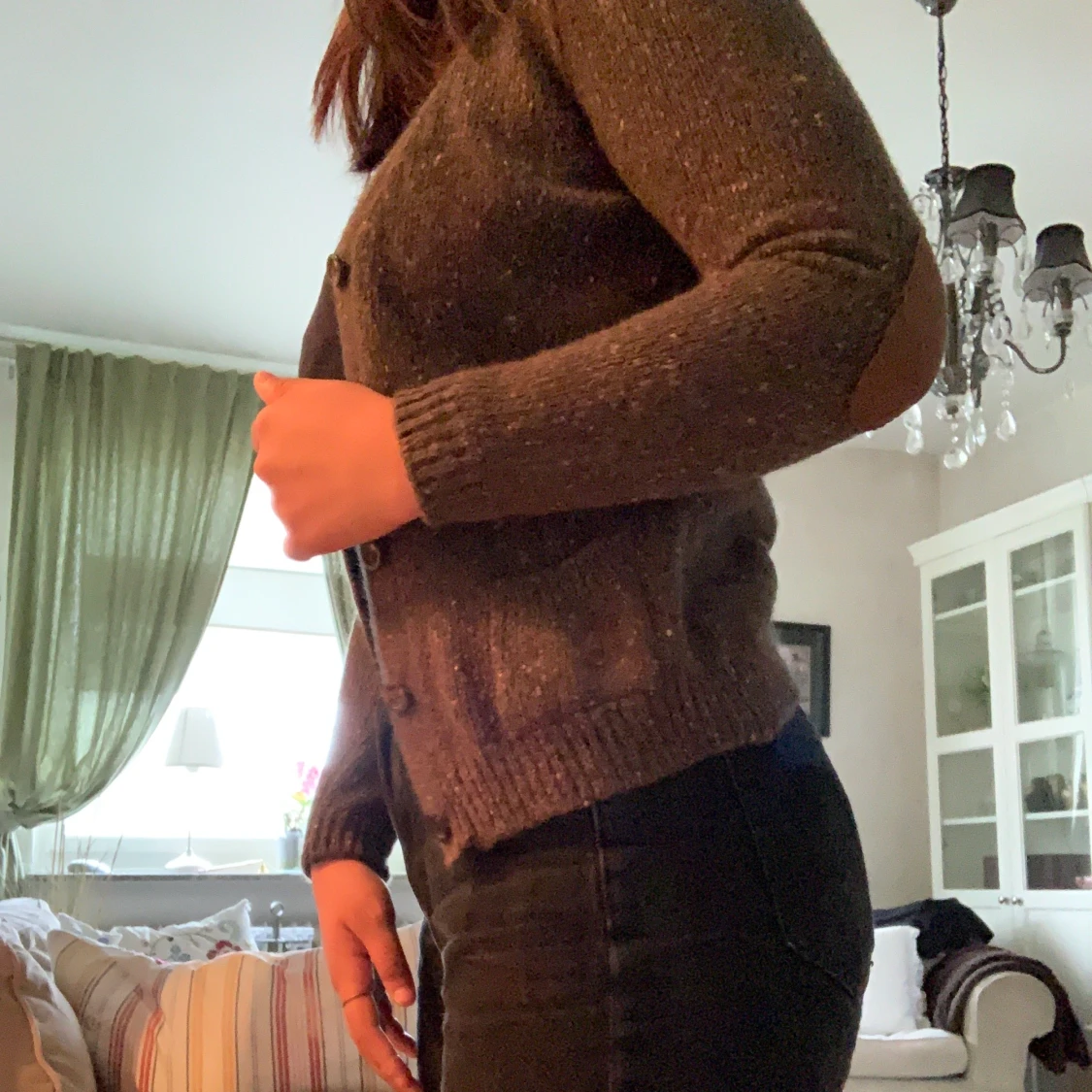 Stickad brun kofta från Massimo dutti  - 90