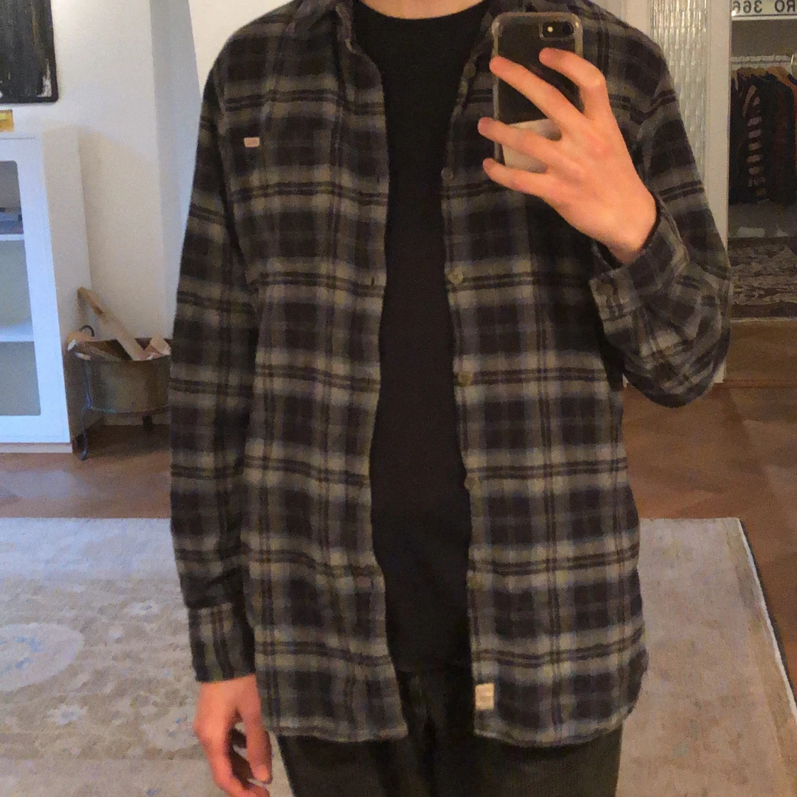 Flanellskjorta size M