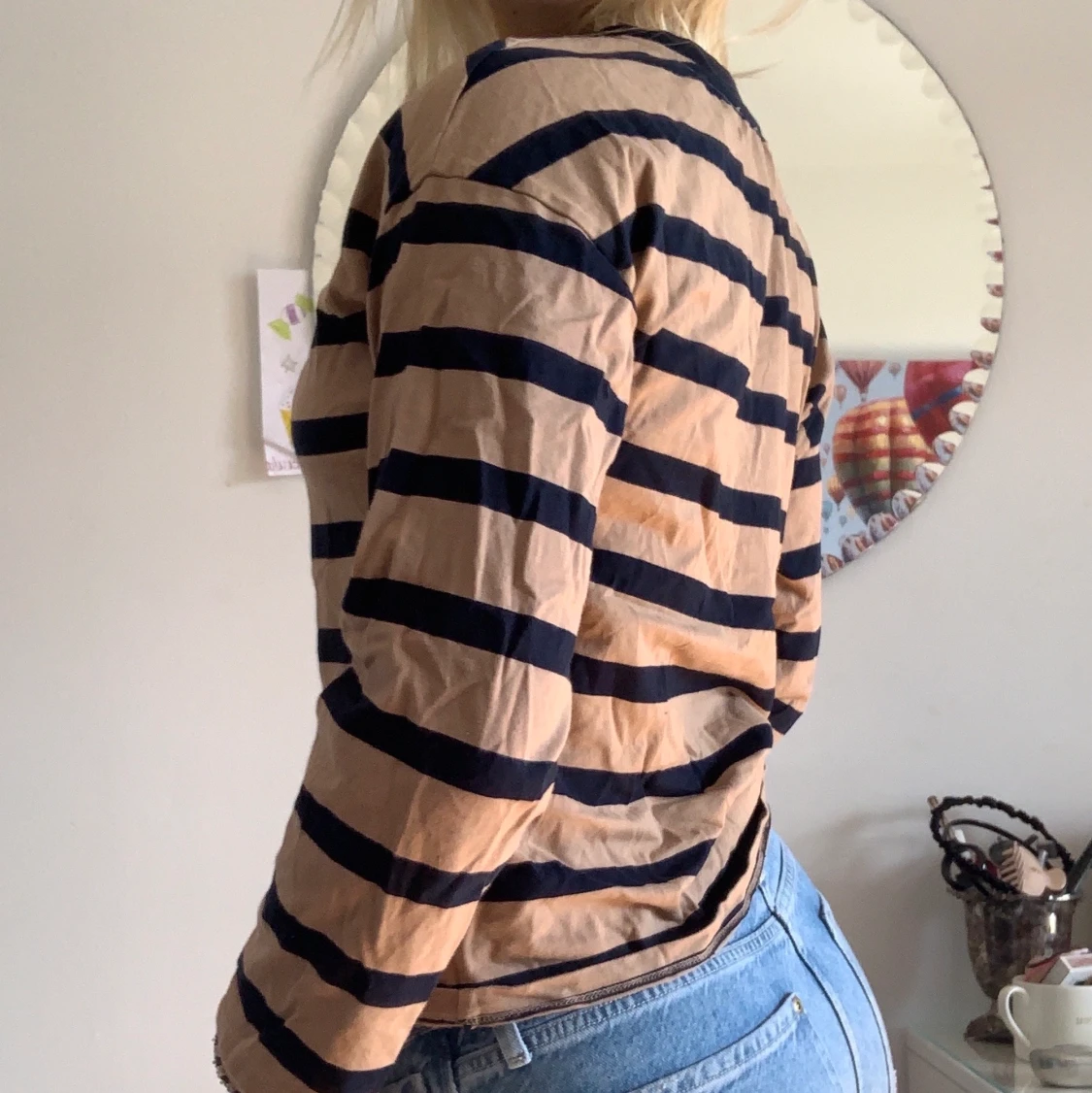 Randigt långärmad tröja 