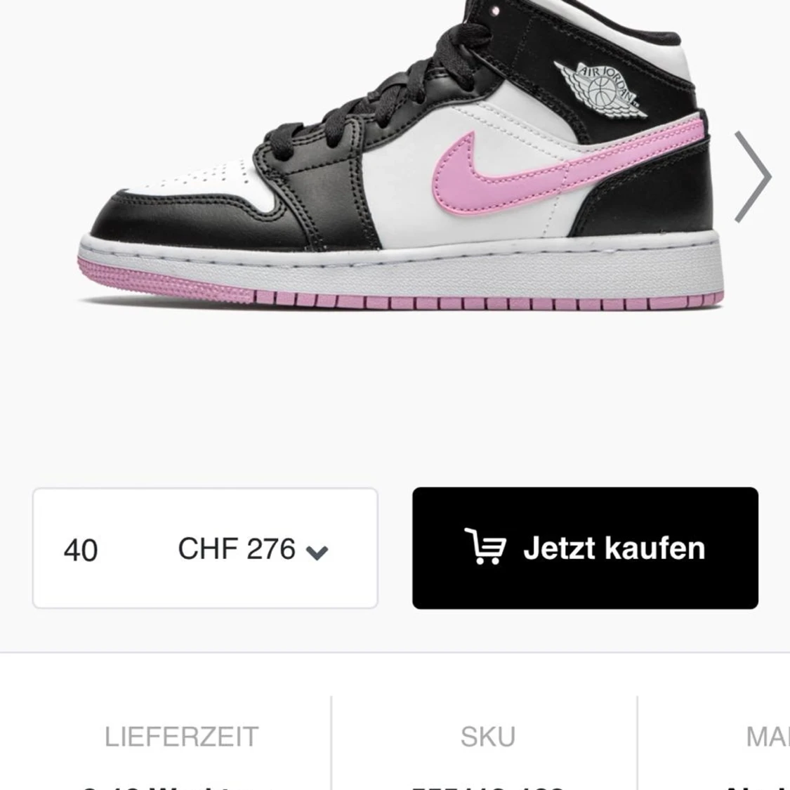 Söker Artic Pink Nike Air Jordan 1 - 90