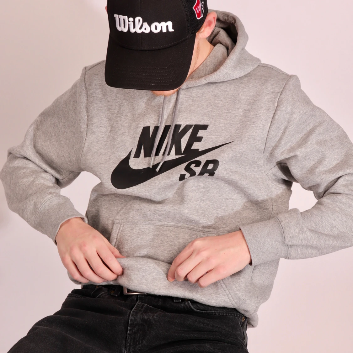 Grå Nike SB Hoodie