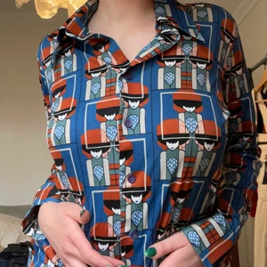 Mönstrad Skjorta - Vintage mönstrad skjorta 100% nylon