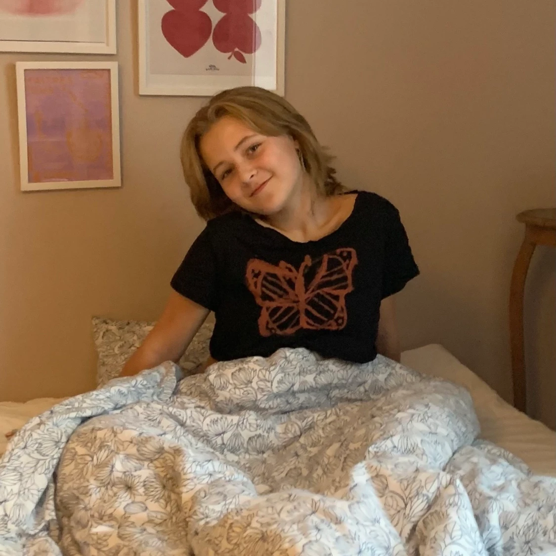 Fjärils crop top. Storlek S