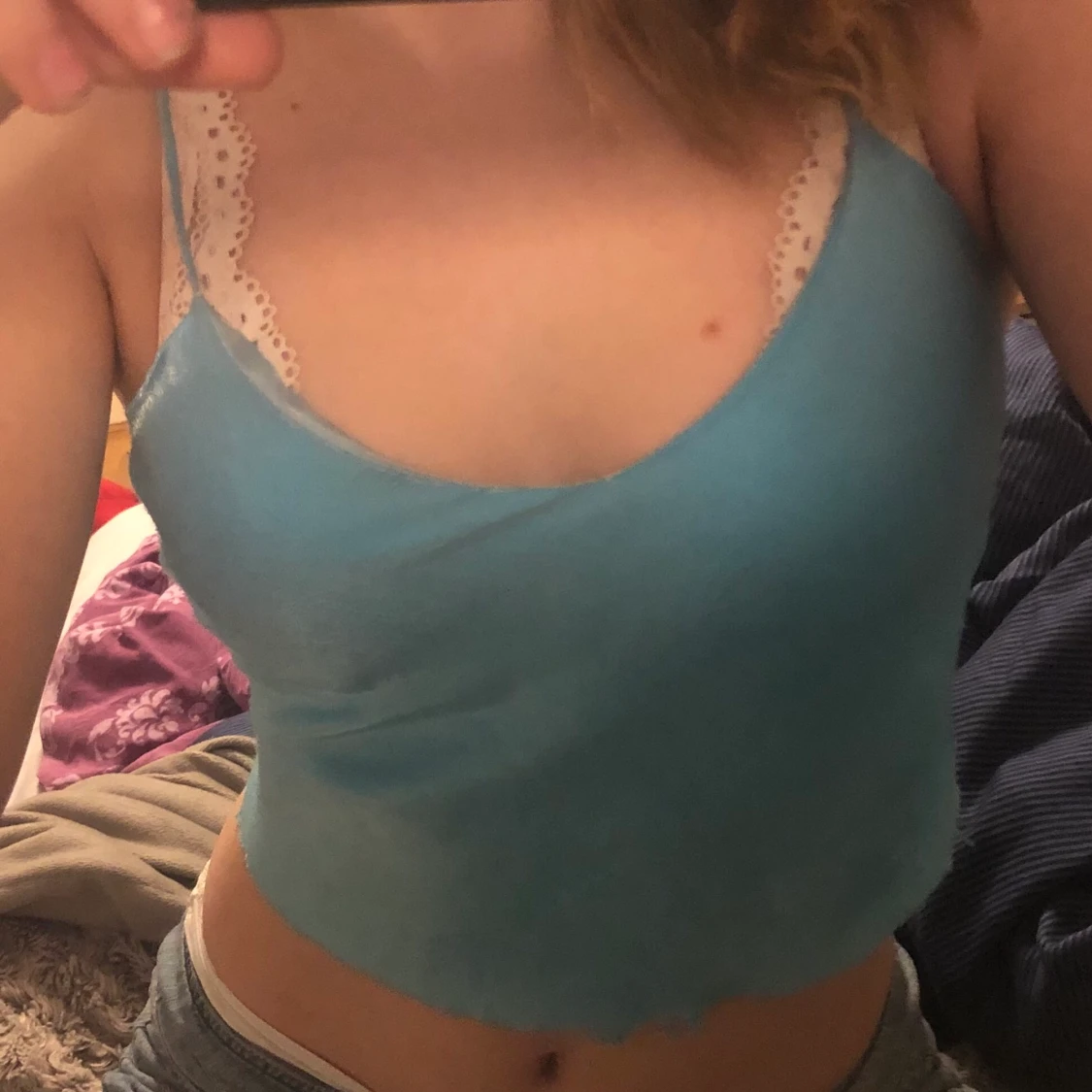 Silkes blå topp - 90