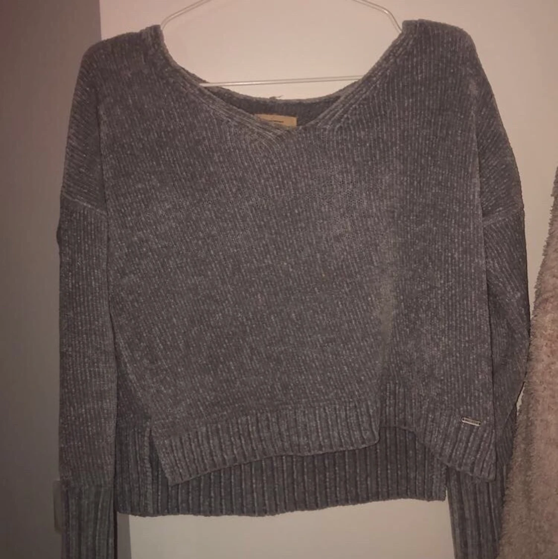 Grå Hollister stickad tröja