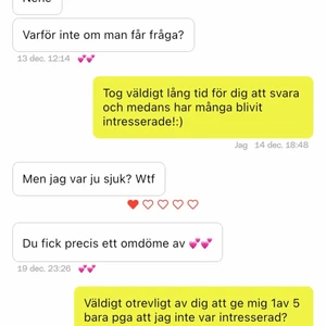 X - Om någon undrar varför jag har 1 av 5