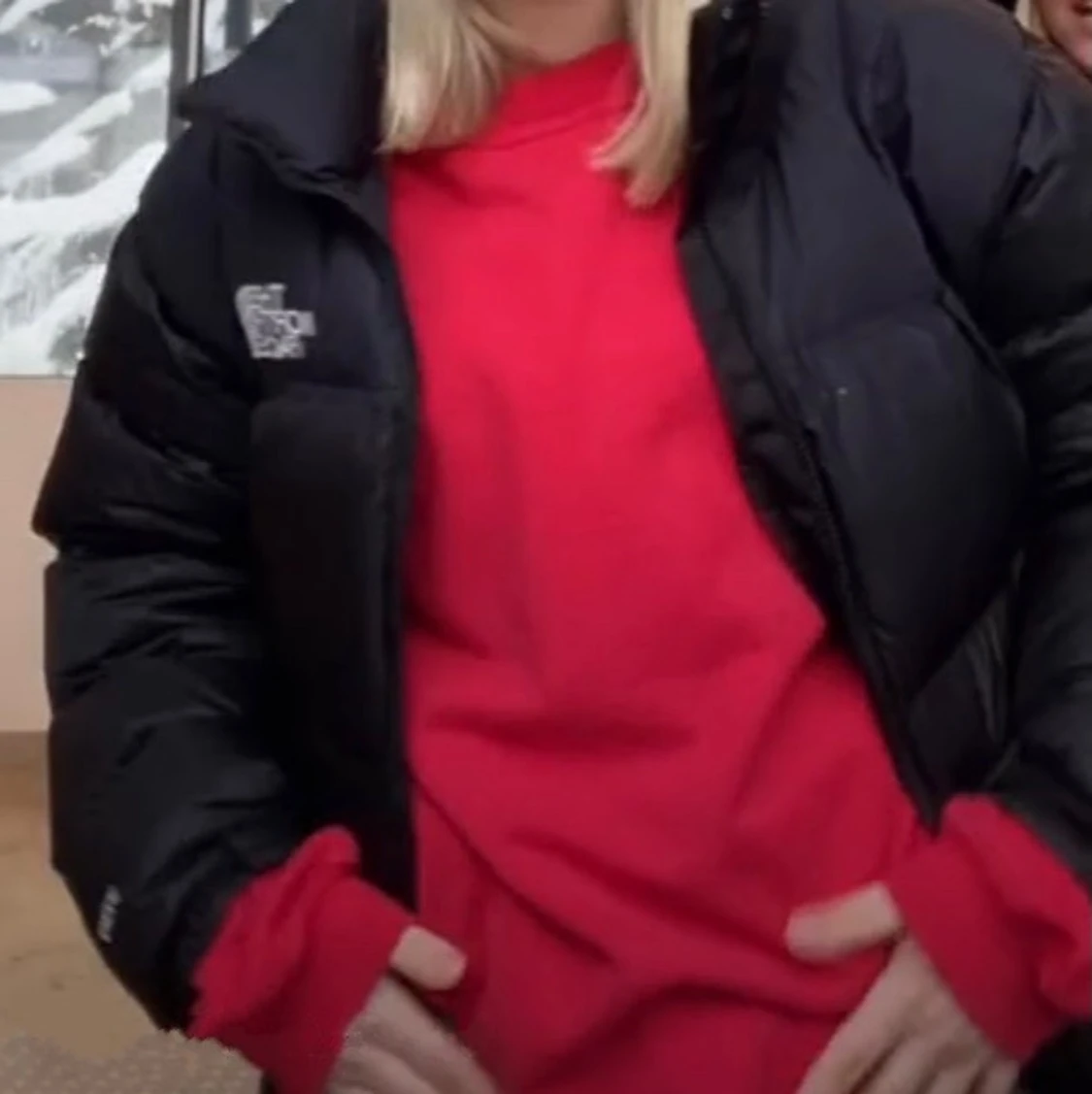 Röd sweatshirt  - 90