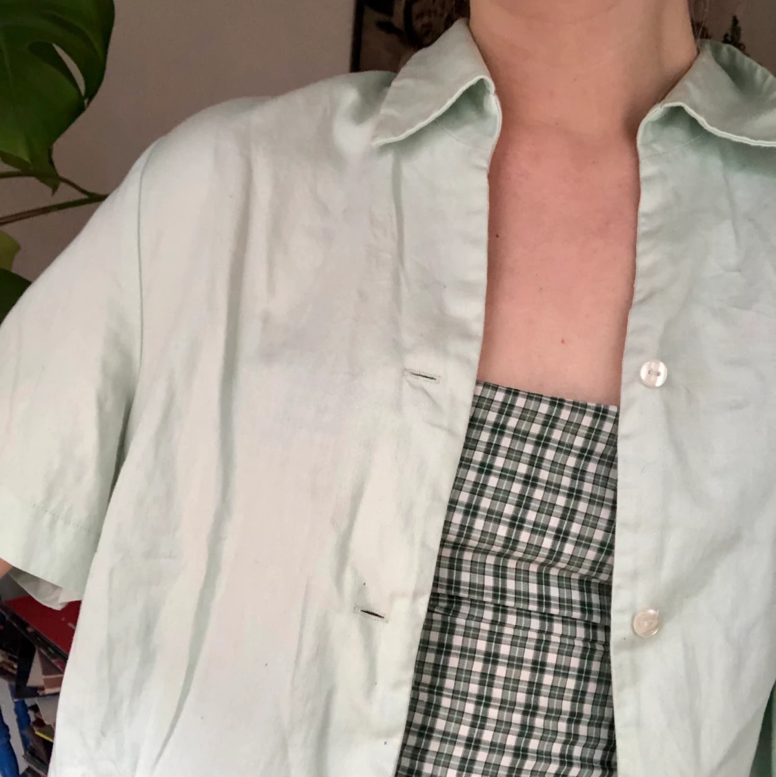 Mintgrön skjorta  - 90