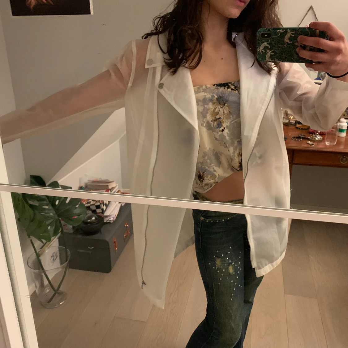 Nakd regnjacka genomskinlig / vit - 90