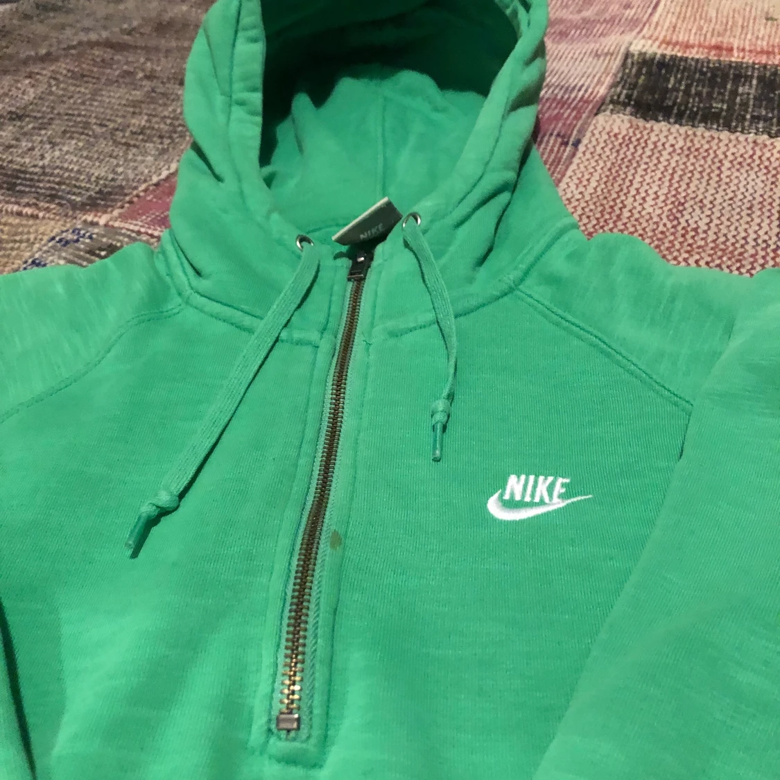 Grön zipup hoodie - 91