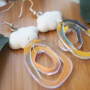 Earrings made from acrylic- light weight- colorful 