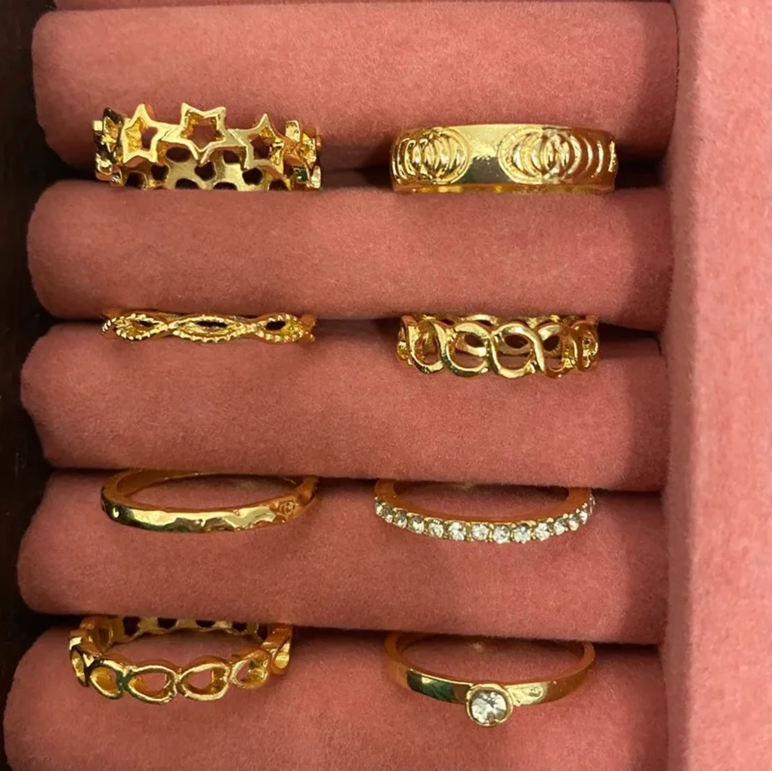 inte äkta guld ringar