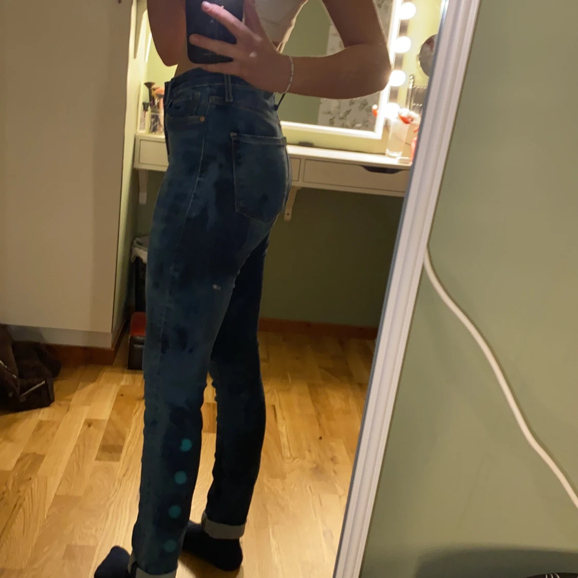 Halvblekta jeans  - 90