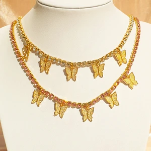 Winx choker necklace  - Winx butterfly choker necklace, finns i silver, guld och guld/rosa diamanter. Jätte fint halsband 😍. 60kr/st, frakt 15kr. Jag Skicka alltid bild på paketet innan jag posta. I LAGER- 6/40st KVAR