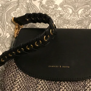 Handväska  - Säljer min gamla Charles & Keith väska som alldrig kommit till användning, vet inte om den är äkta därav priset. Finns två innerfickor en med dragkedja. 