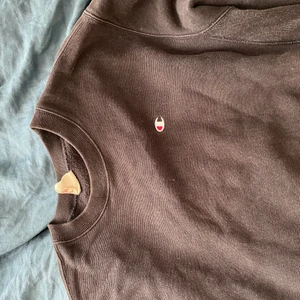 Swearshirt - Champion sweatshirt i färgen svart/brun/grå. Den ser brun ut på bilderna men är originellt svart! Men reflektera i brunt och grått o vissa ljus.