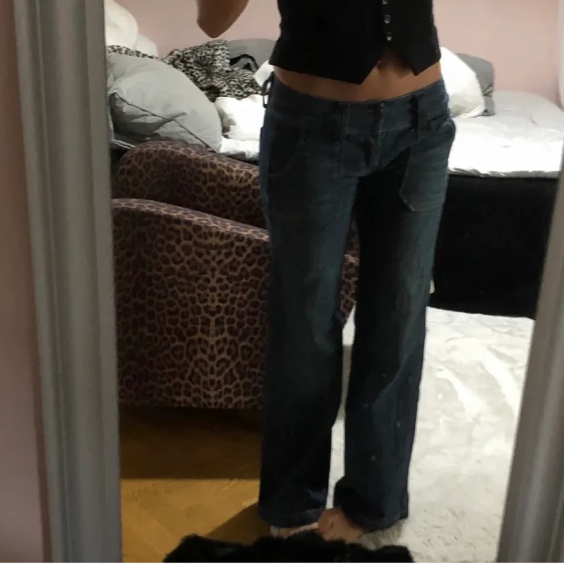 lågmidjade jeans 