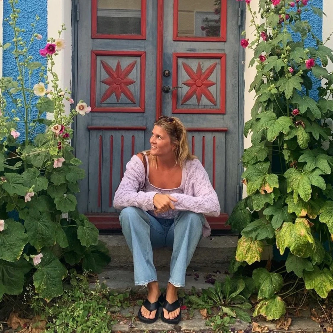 Virkat Set med kofta och top