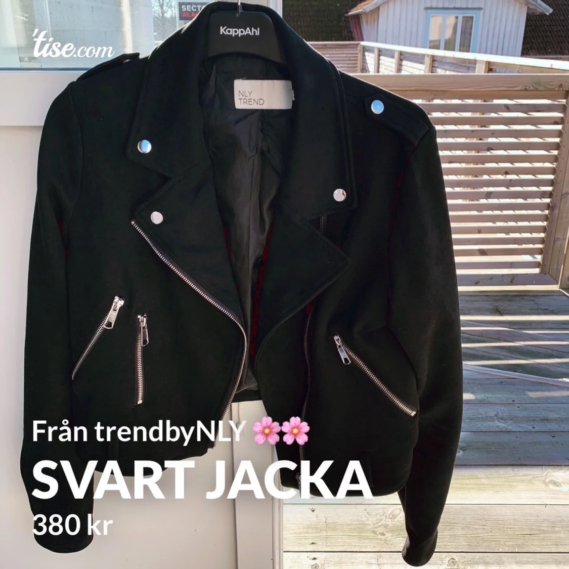 Svart biker jacket 