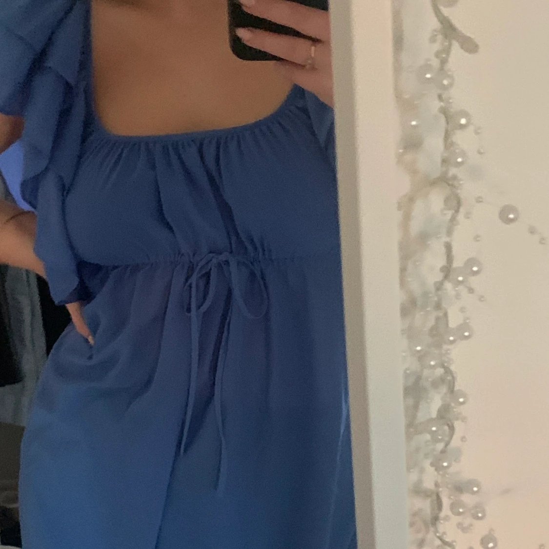 H&M blå klänning stl.36