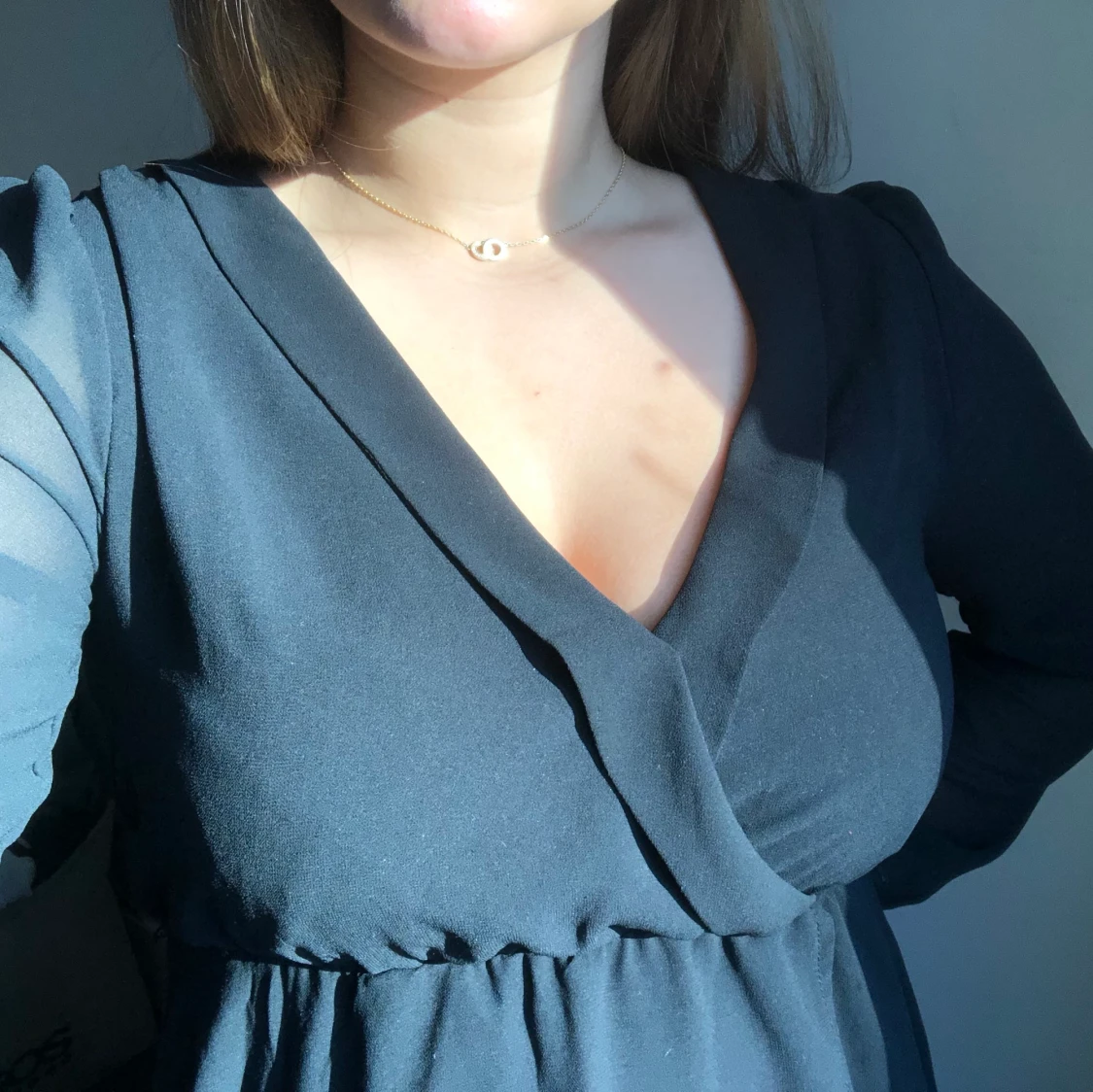 Tunn svart sommarklänning strl 36 - 90