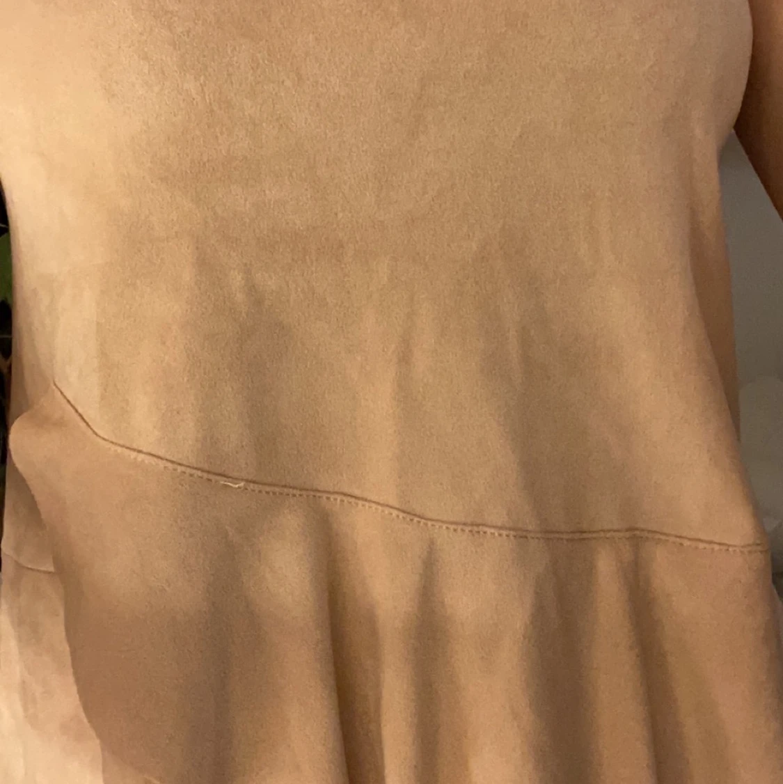 Rosa tröja i fejk mocka  - 90