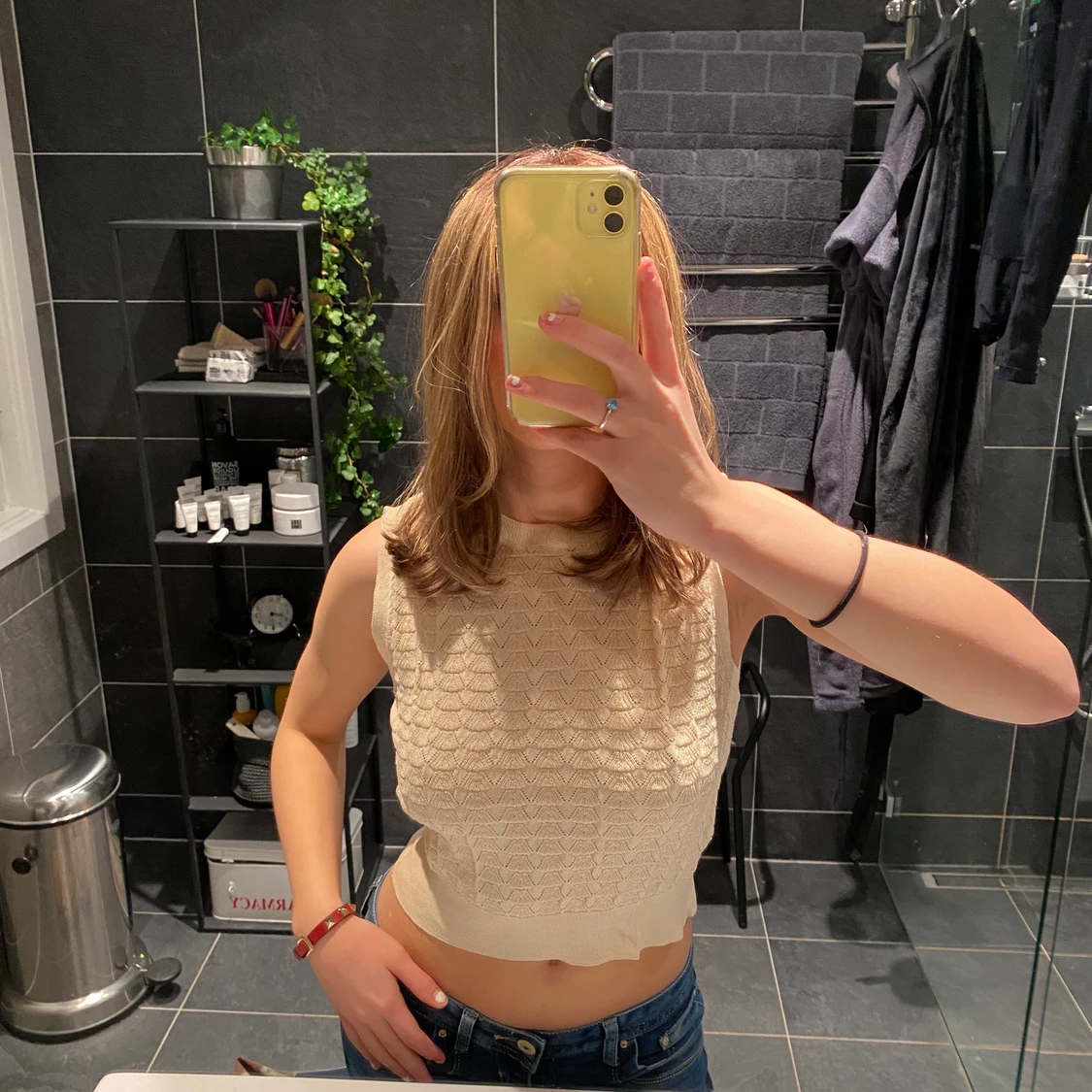 Stickad tunn väst - 90