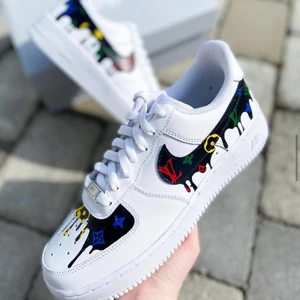 Nike air force one Customs  - Rainbow Lv Dripp,Beställ dina egna på Instagram Drippies 2.0