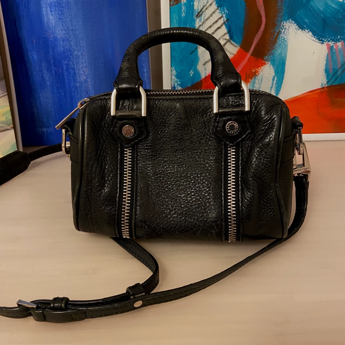 ZADIG&VOLTAIRE SVART LÄDER VÄSKA - 90