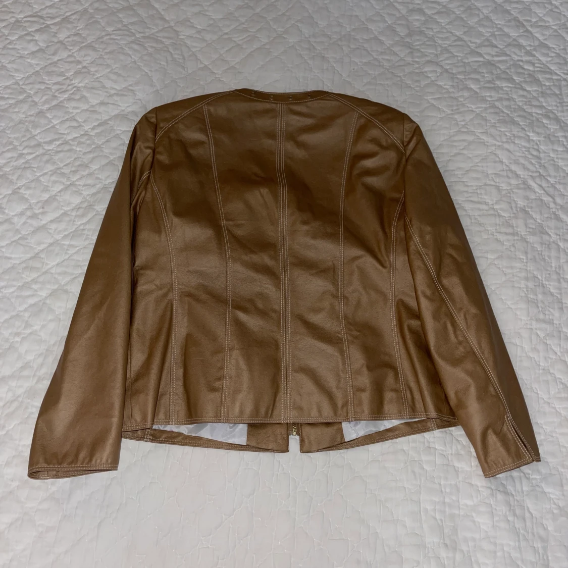 Brun pu skinnjacka - 90