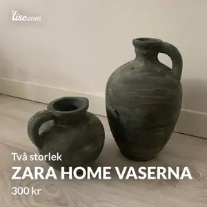 Zara home vaser i rustik style. Pris kan diskuteras.