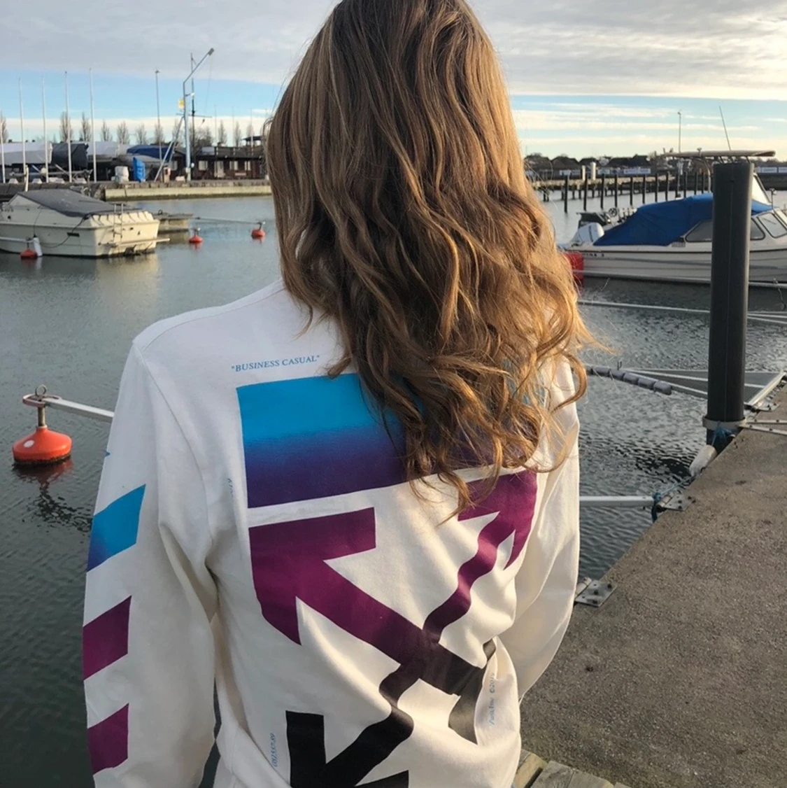 Off white long sleeve tshirt.  - 91